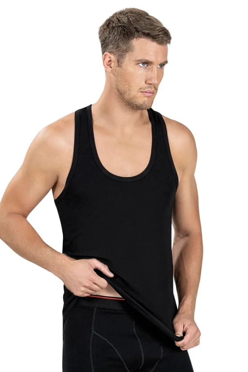 Мужская майка на широких бретелях 147 black