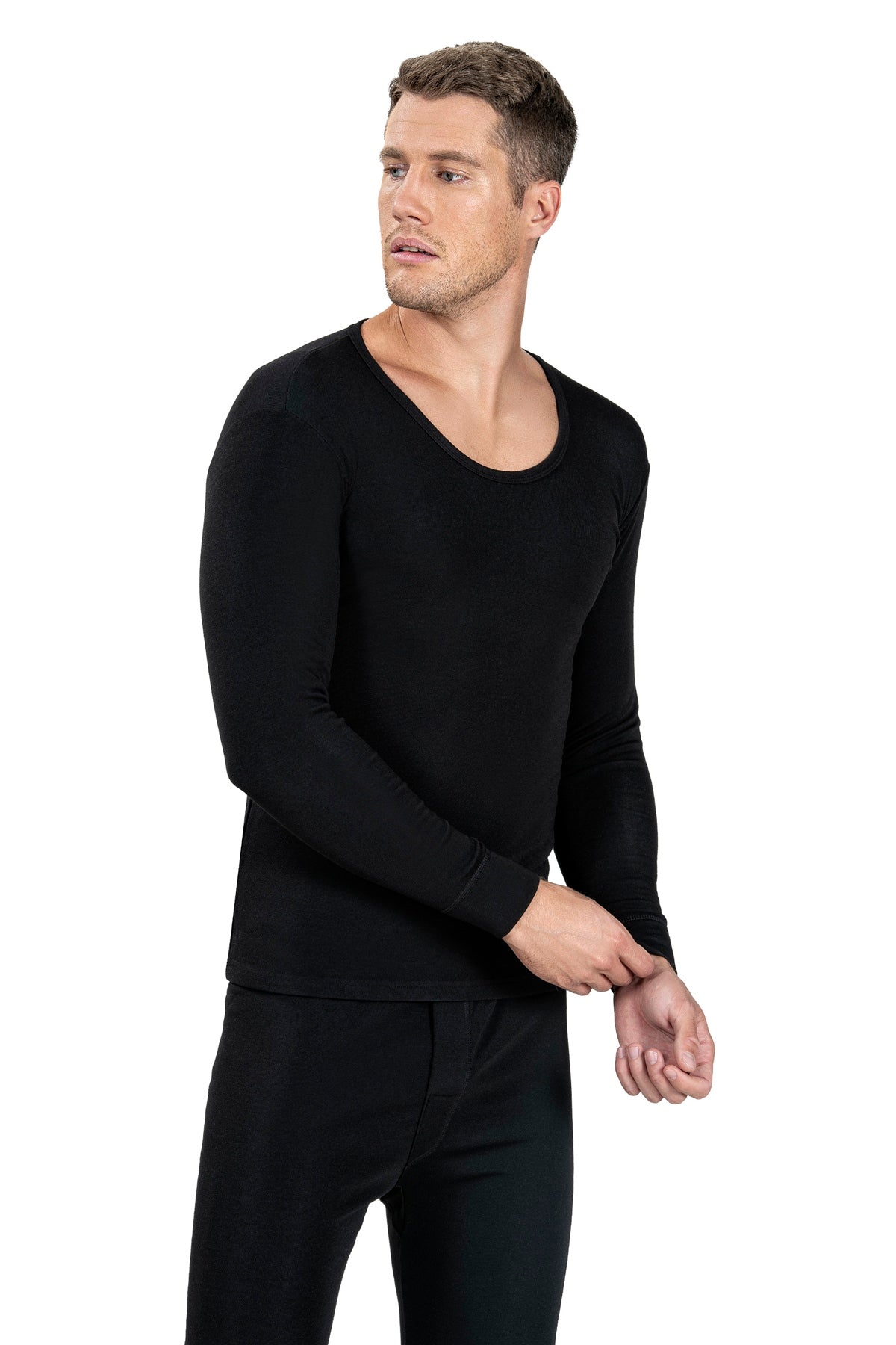 Мужская термофутболка с длинным рукавом 170 black