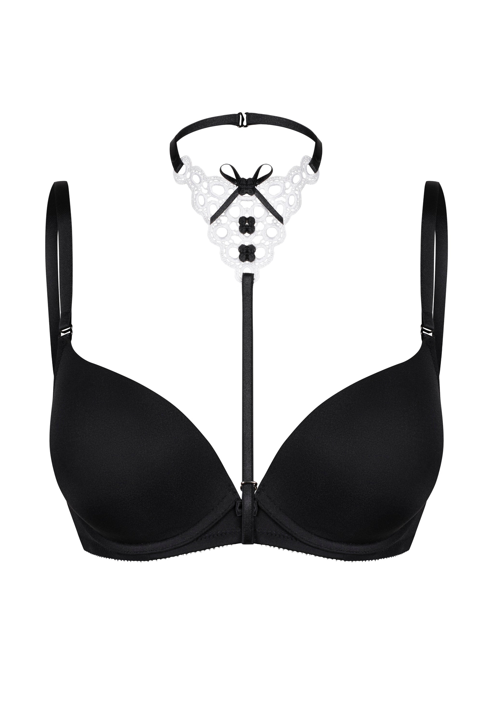 Декоративная бретель с воротником Lady Boss Collet white