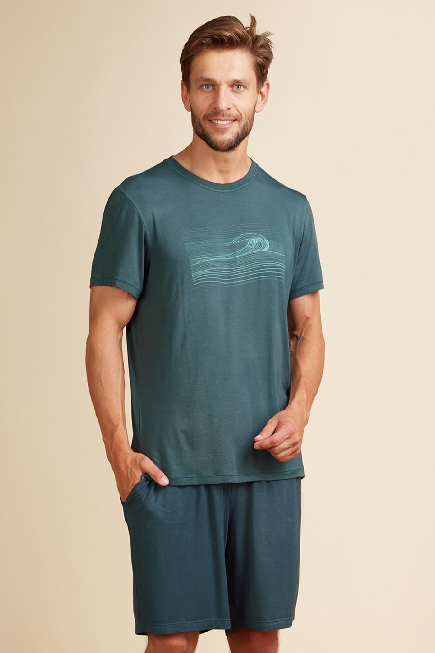 Мужская пижама с шортами MNS 721 A22