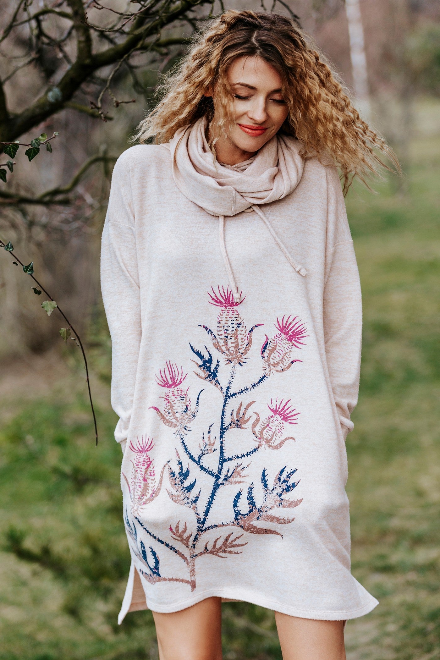 Домашнее платье с капюшоном LHD 508 B19