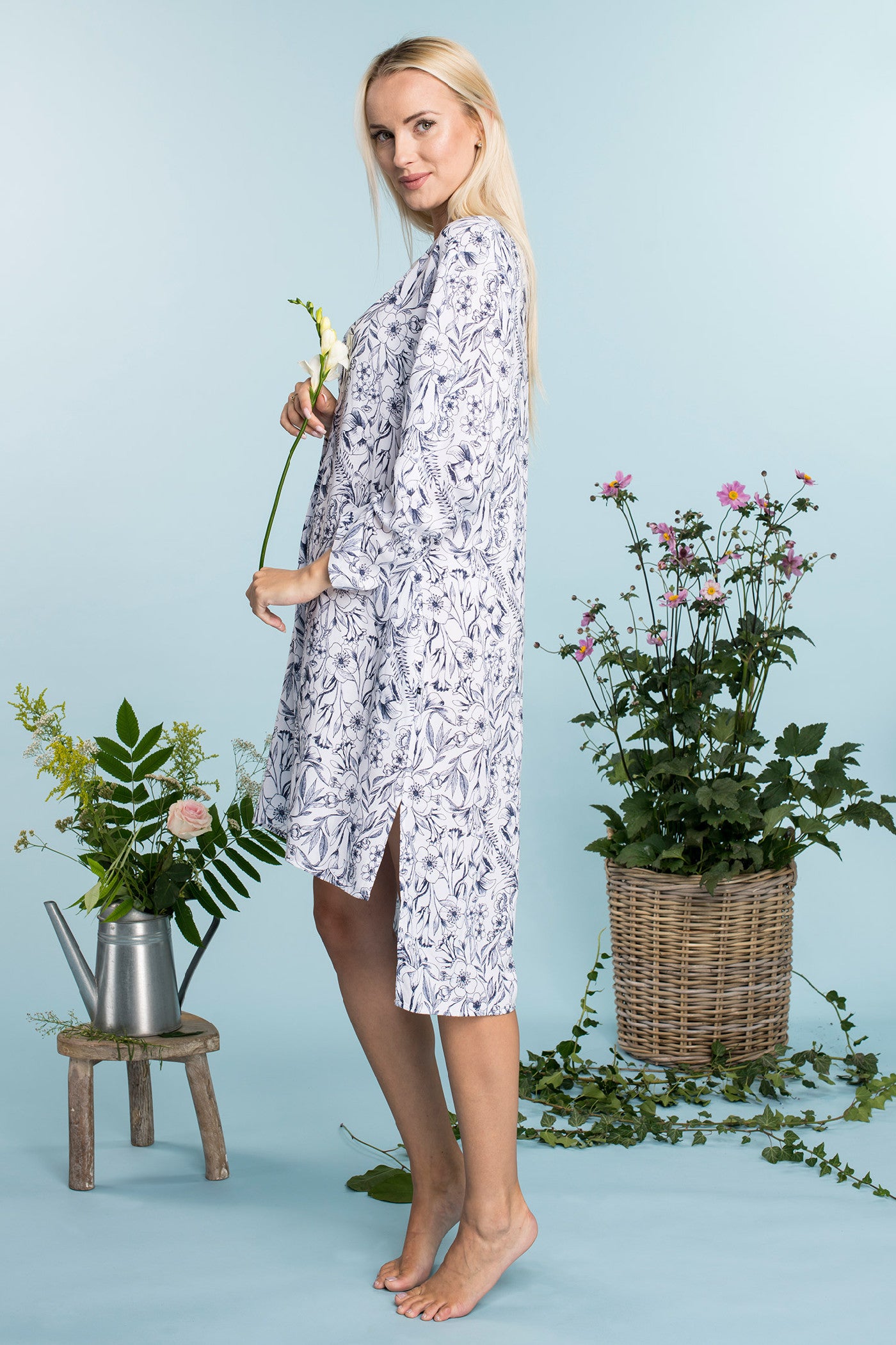 Туника из вискозы с цветами LHD 913 A20