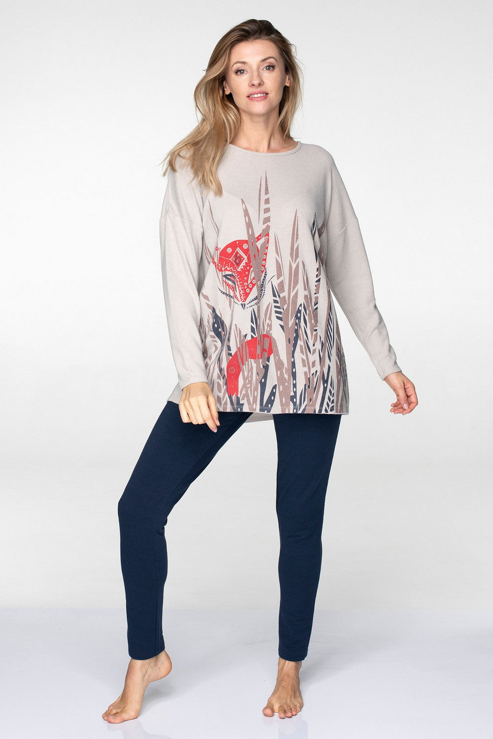 Трикотажний комплект з принтом LHS 736 B19