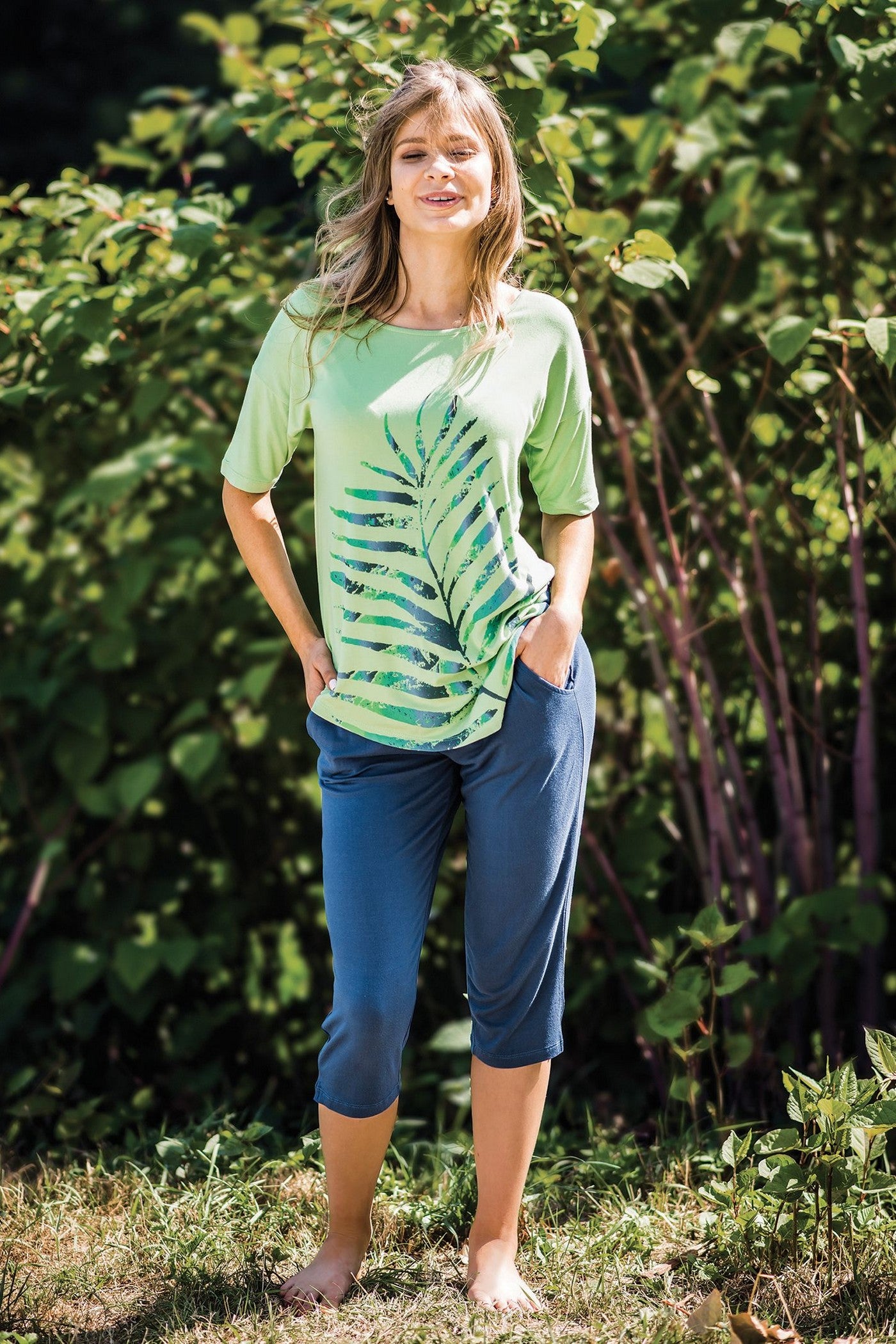 Пижама из вискозы с принтом LHS 868 A19