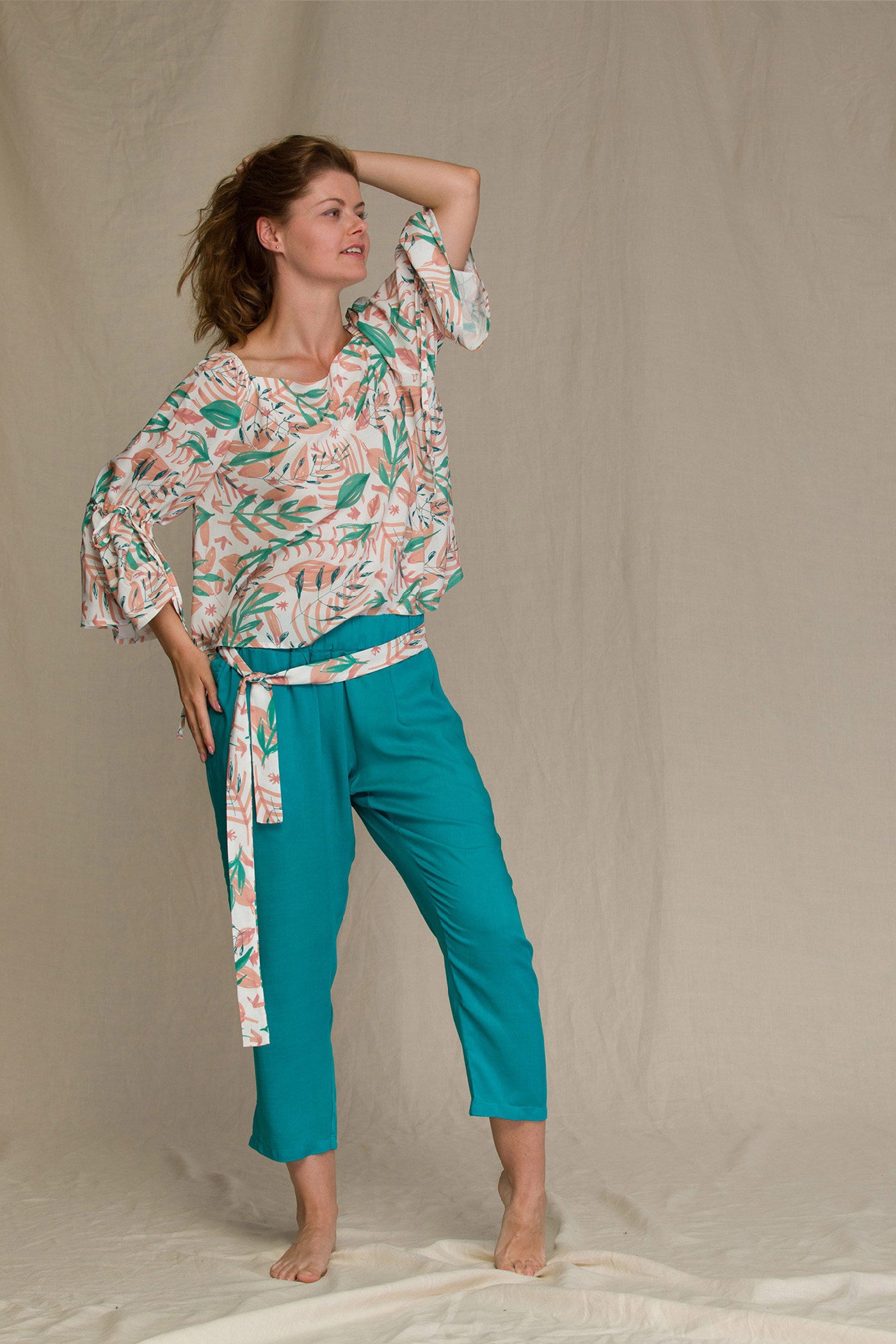 Комплект из вискозы с поясом LHS 950 2 A21