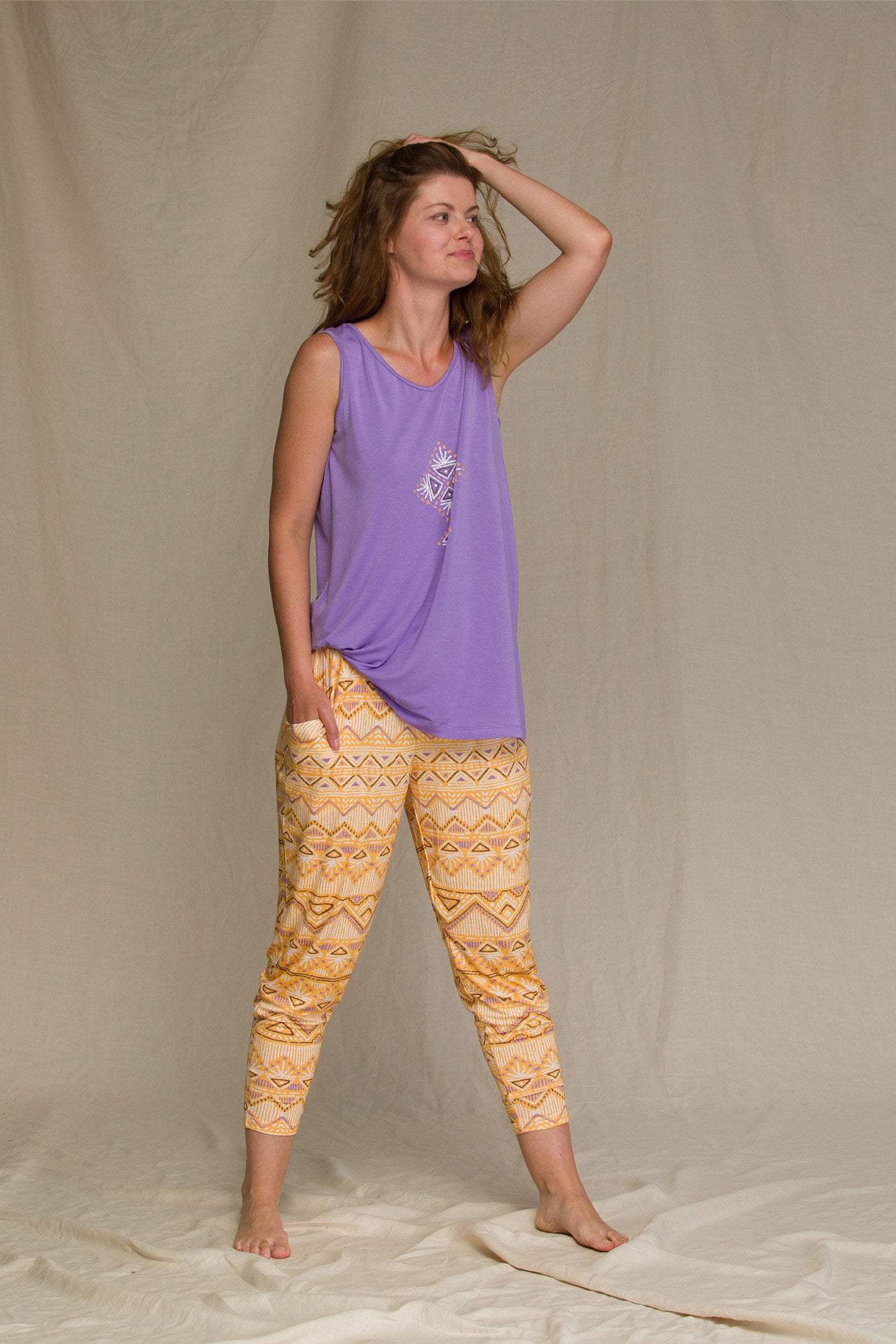 Комплект из вискозы с орнаментом LHS 960 A21