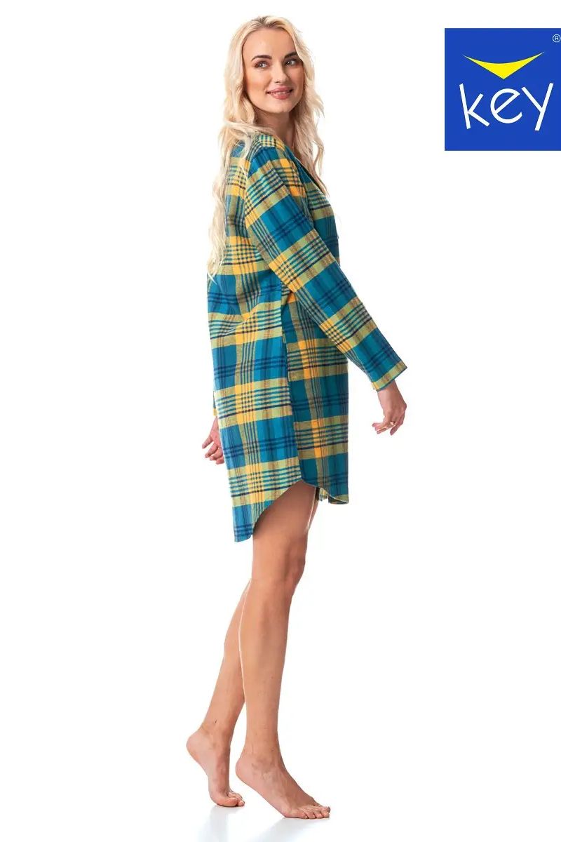 Фланелевая ночная рубашка с длинным рукавом LND 407 B23