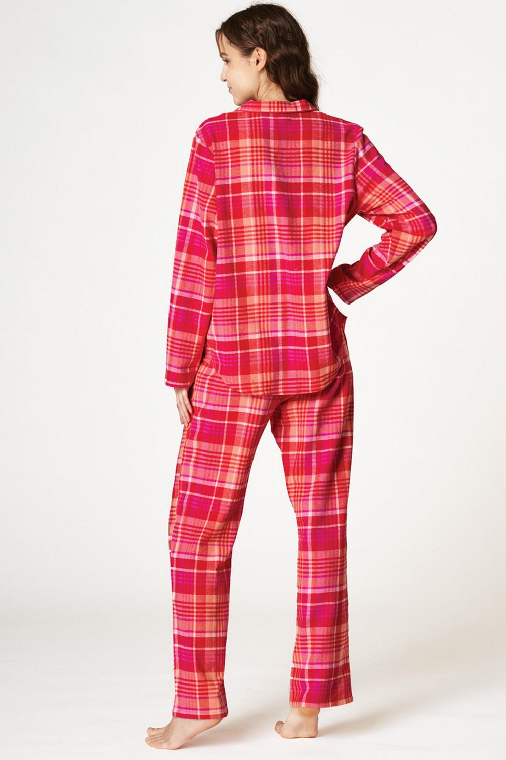 Хлопковая пижама в клетку LNS 433 B22