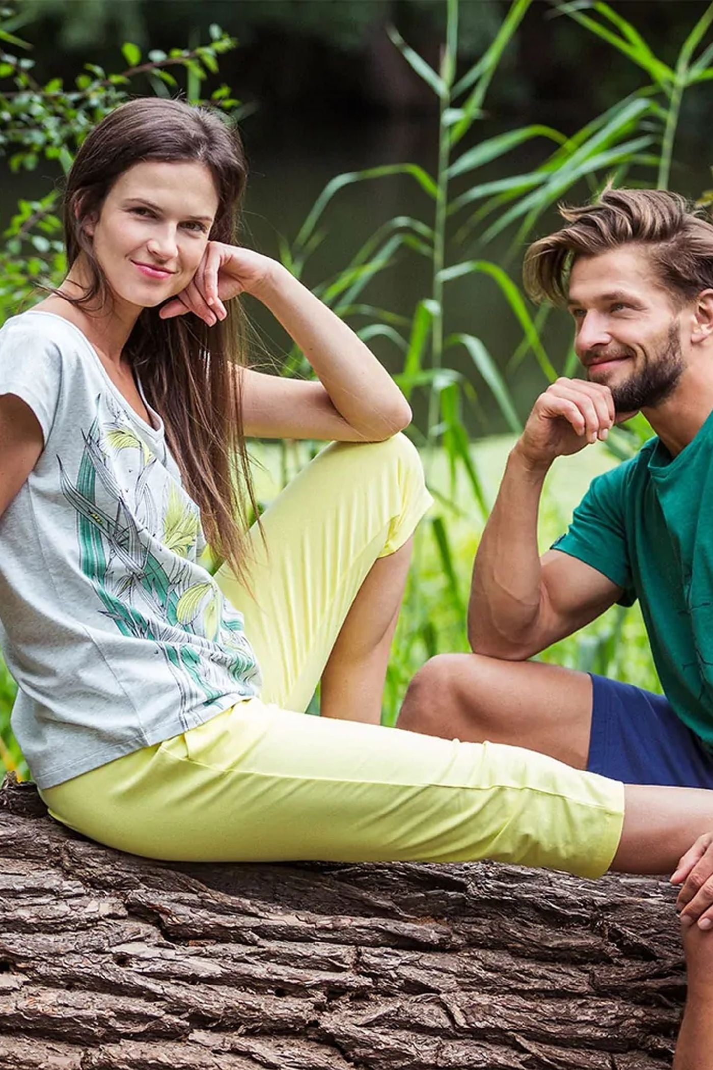 Бавовняна піжама з бриджами LNS 923 1 A21