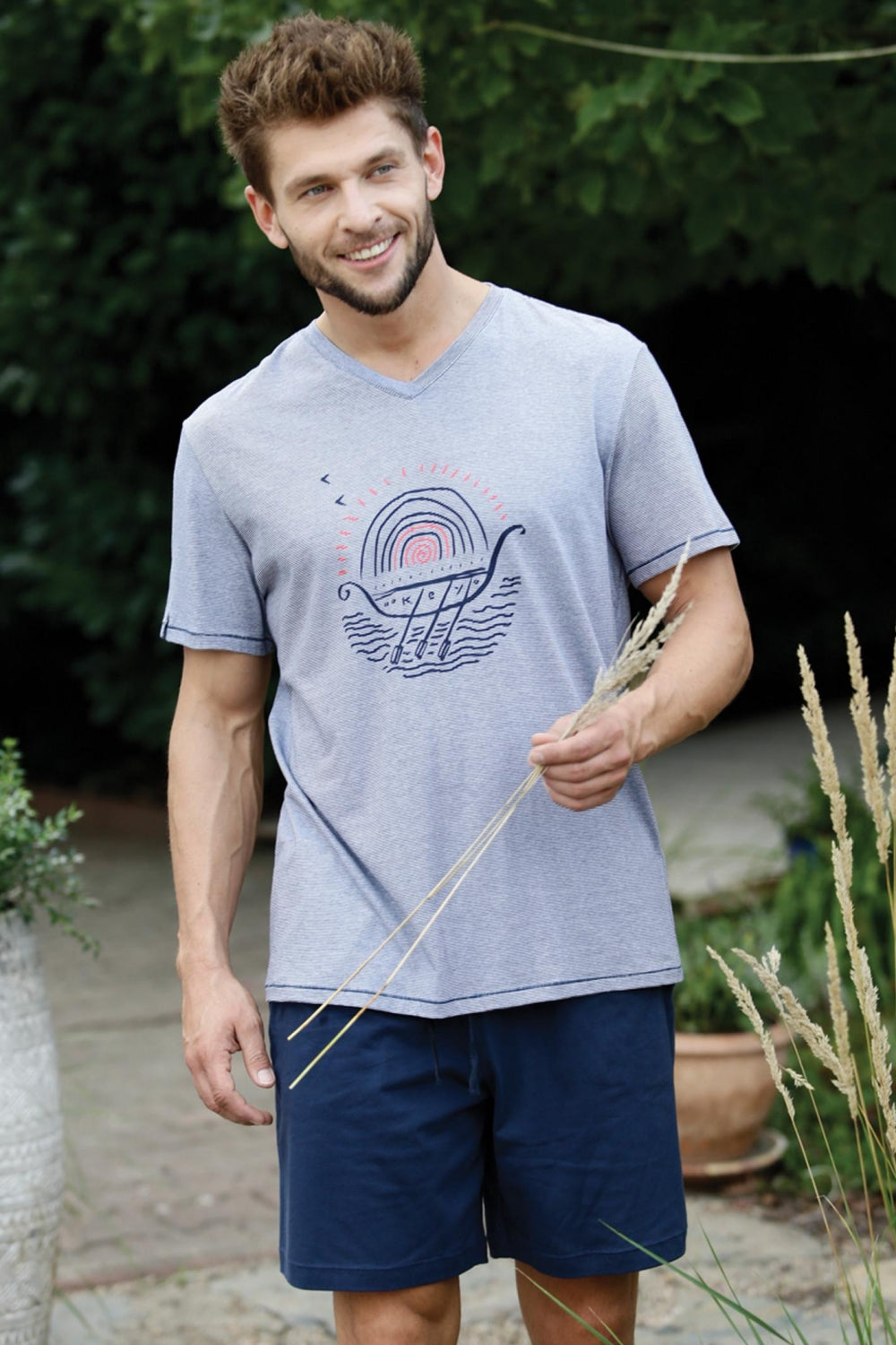 Мужская пижама из хлопка МNS 357 A23