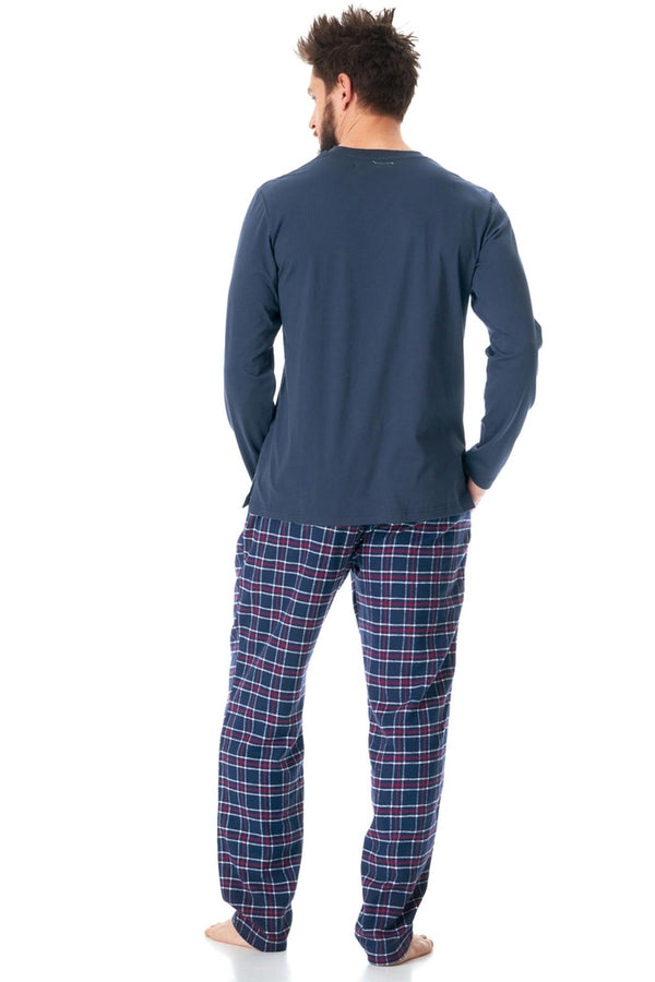 Мужская пижама из хлопка MNS 616 B23 blue