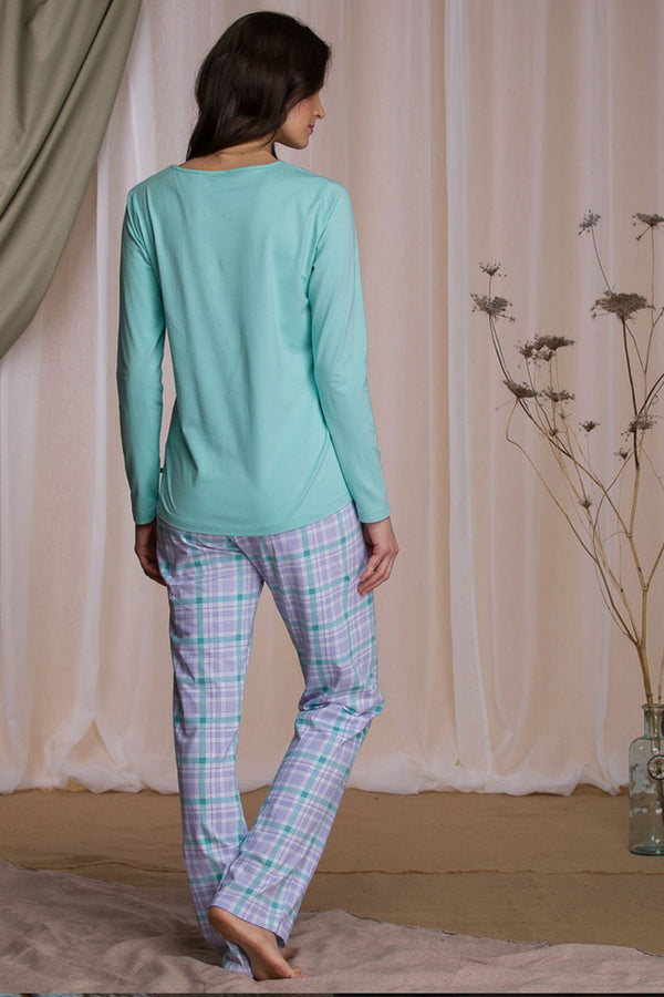 Хлопковая пижама с брюками LNS 422 B21