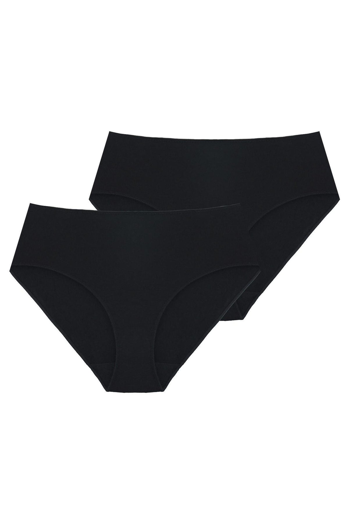 Высокие трусики слип из бамбука LPC 001 black (2 шт.)