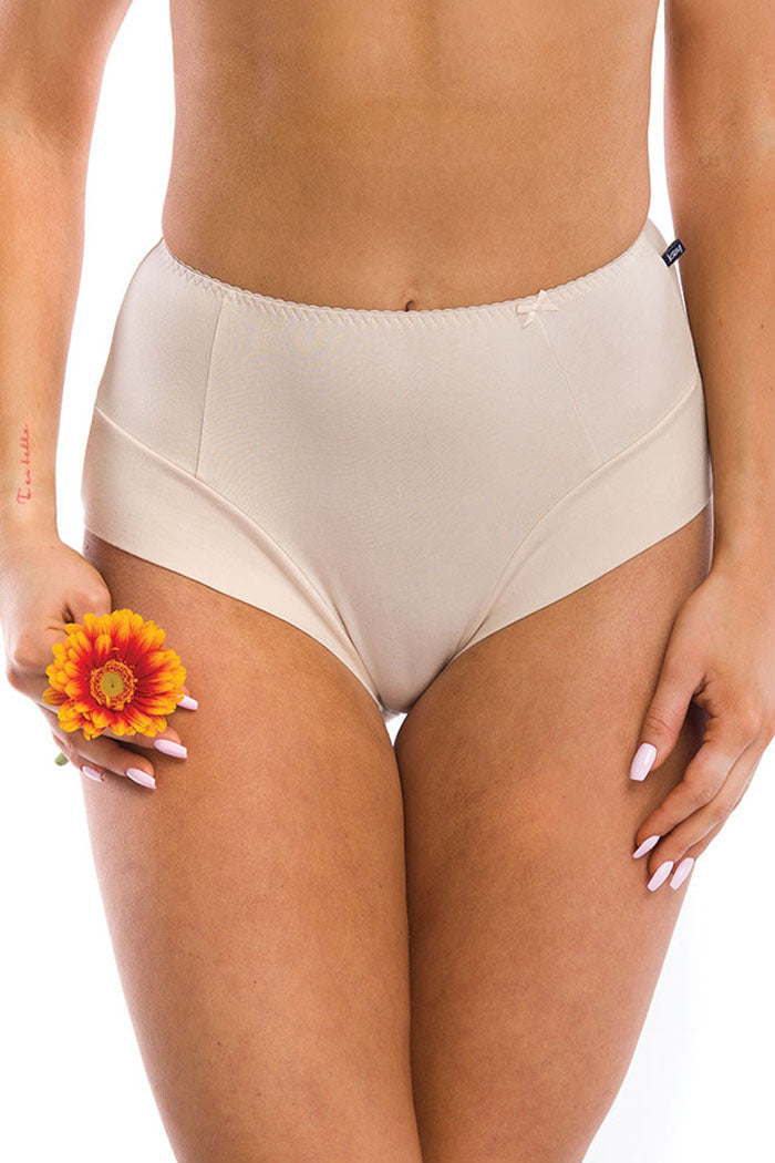 Высокие трусики слип из бамбука LPF 001 beige (2 шт.)