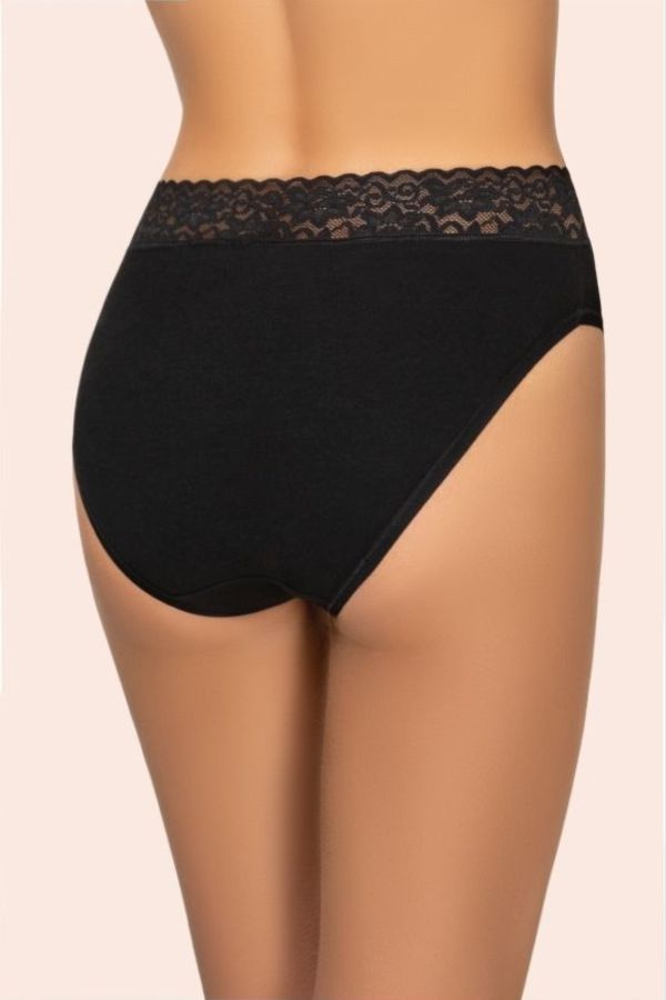 Хлопковые трусики слип 142 C Cotton (2 шт.) black/black