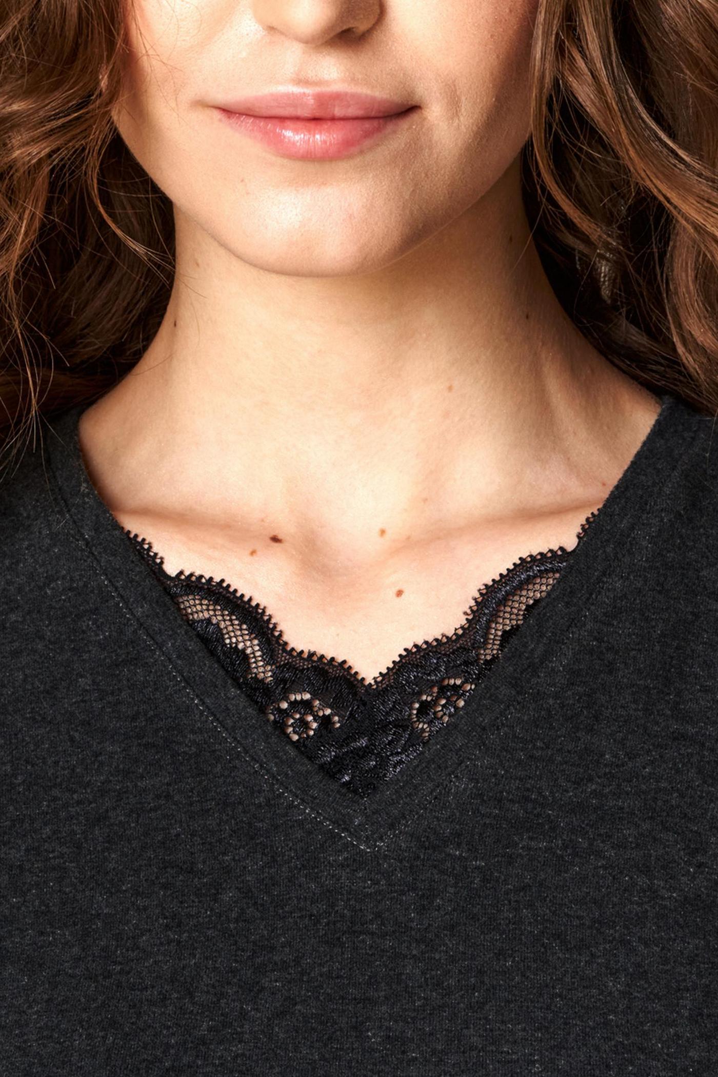 Термолонгслив с кружевом LVD 729 4 Hot Touch black