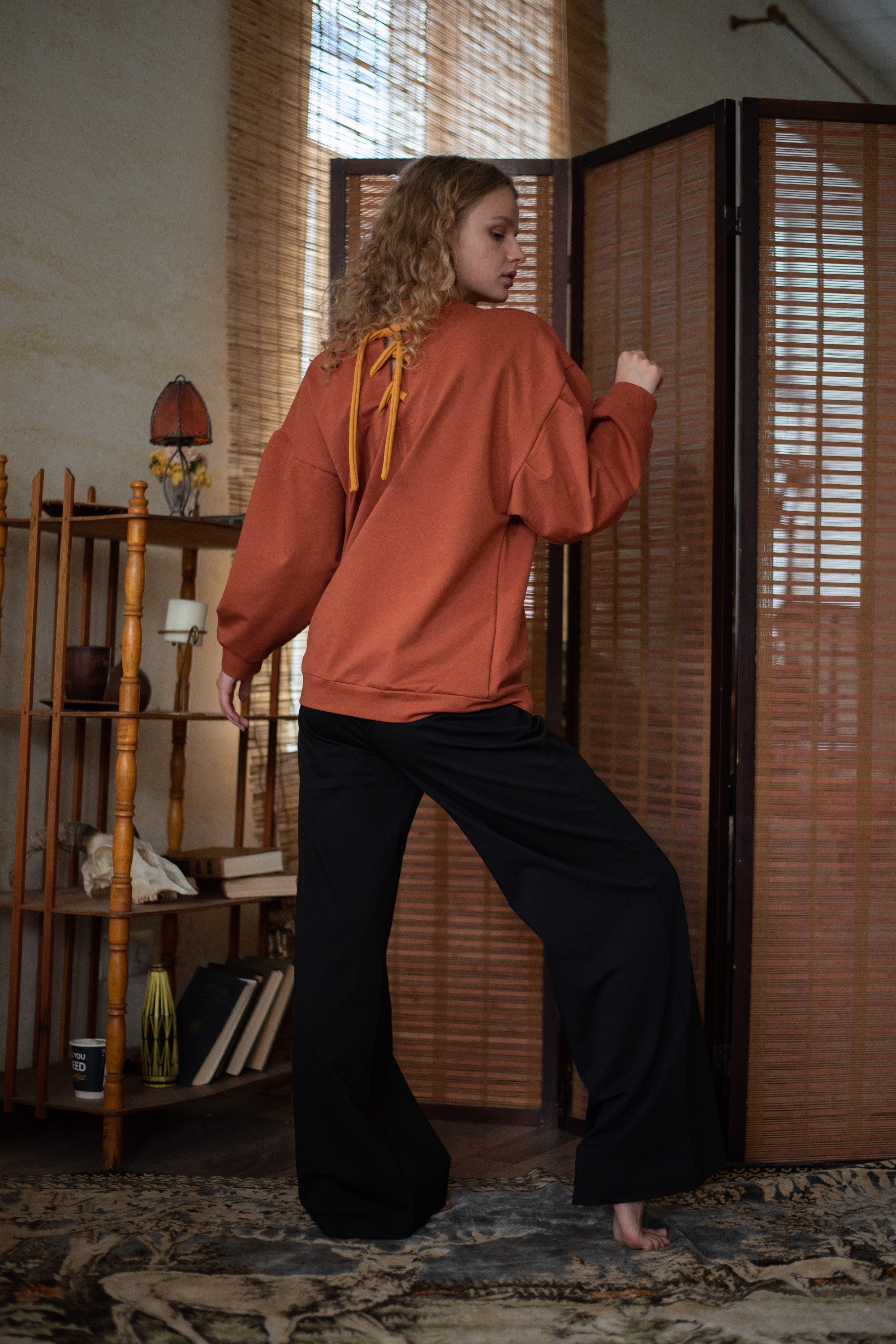 Хлопковая кофта 020/1 terracotta