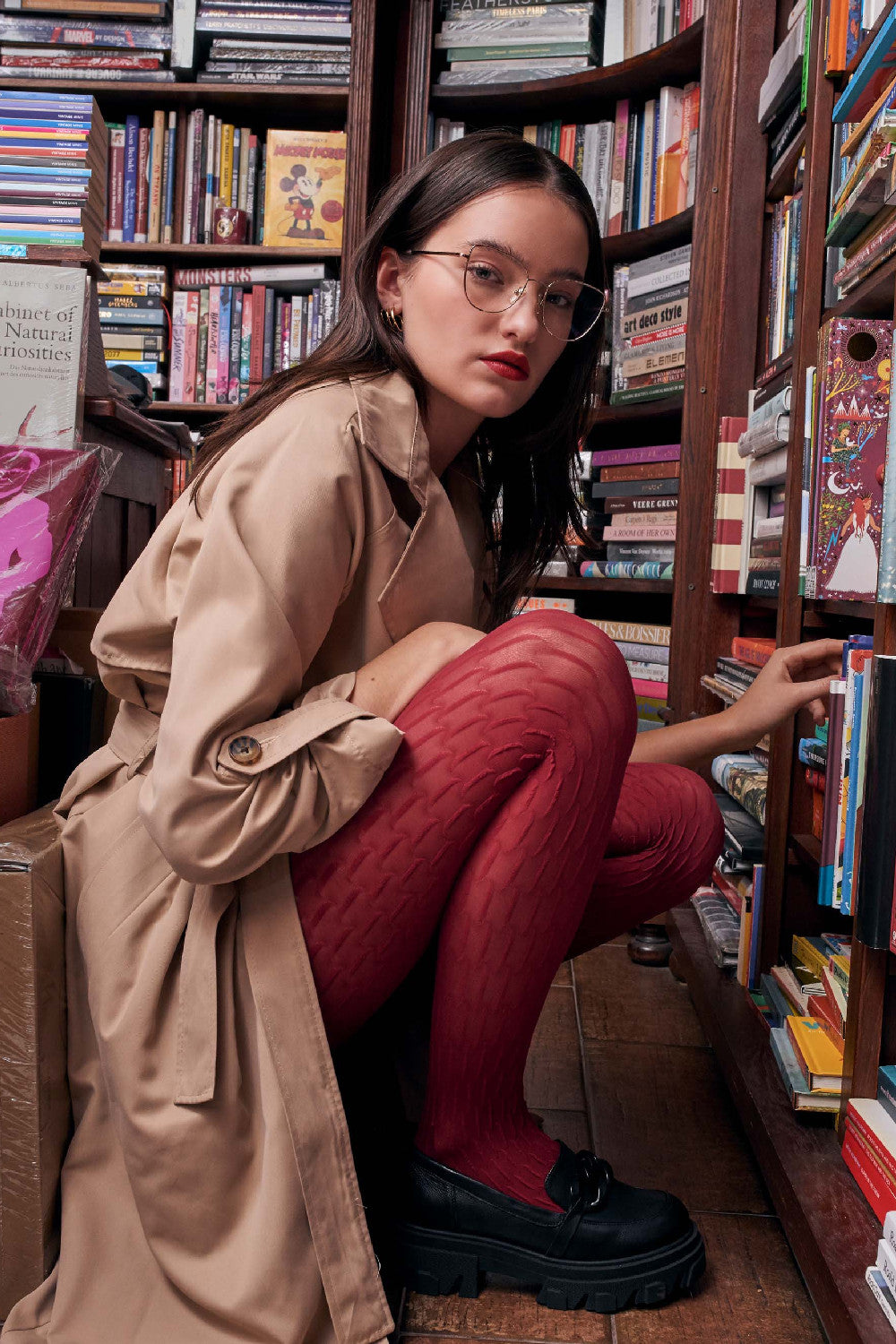 Матовые текстурные колготки Stereo G6074 40d