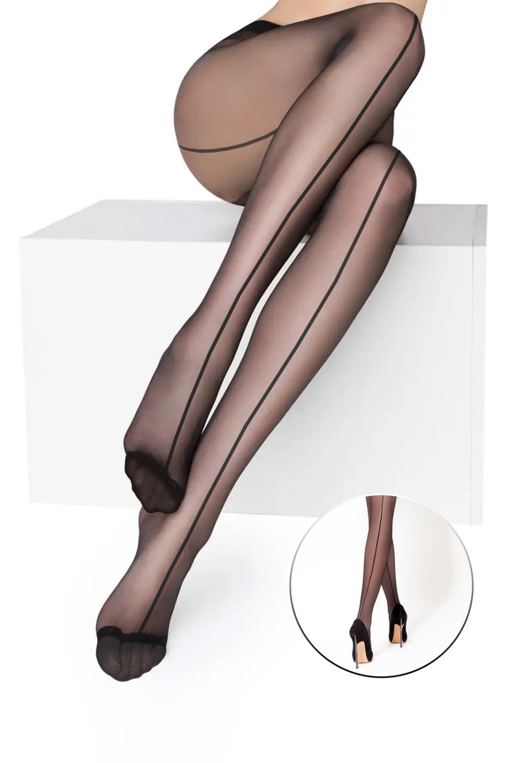 Колготки с декоративными швами Retro P1079 20d