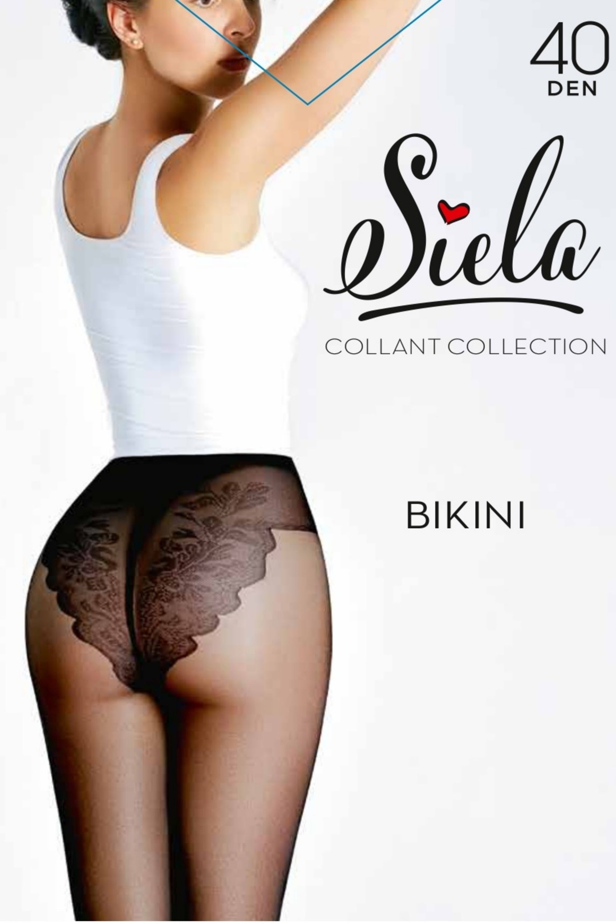 Колготки с ажурными трусиками Bikini 40d