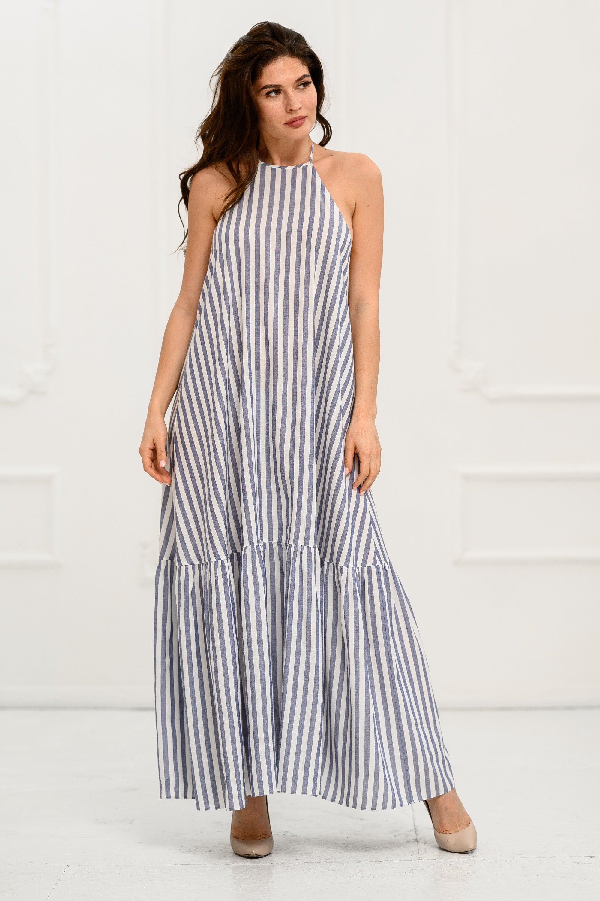 Хлопковый сарафан в полоску 1391 Rennes