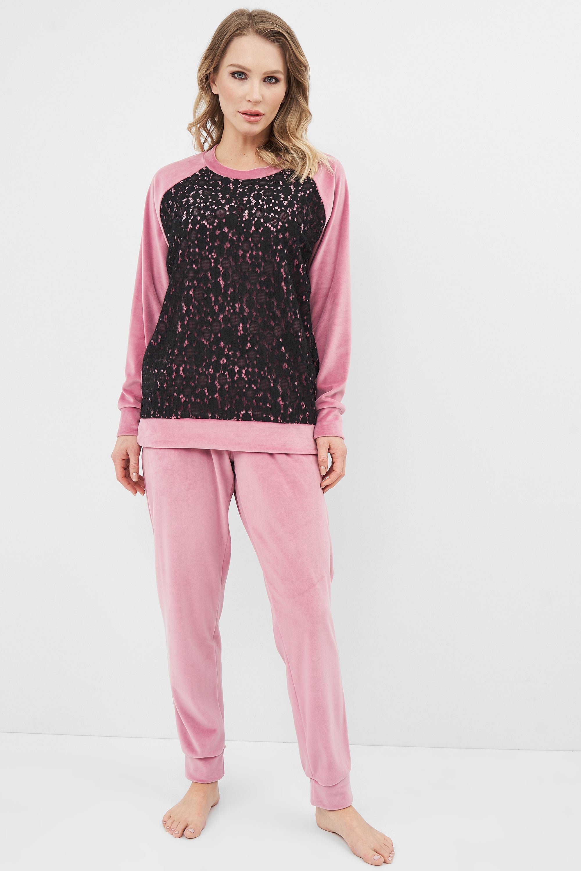 Велюровый комплект для дома 03116 powder