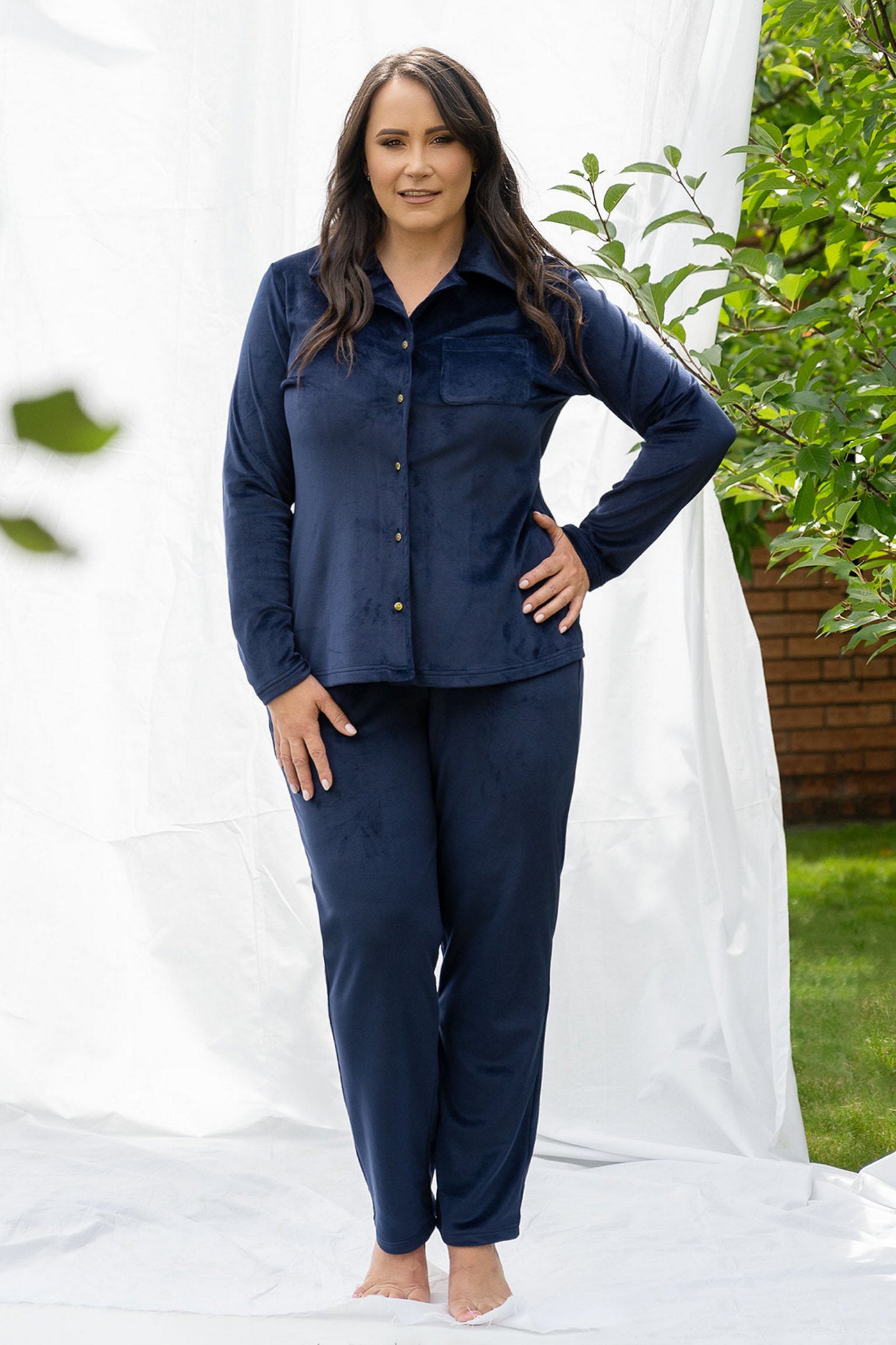 Велюровый комплект 2324 navy blue