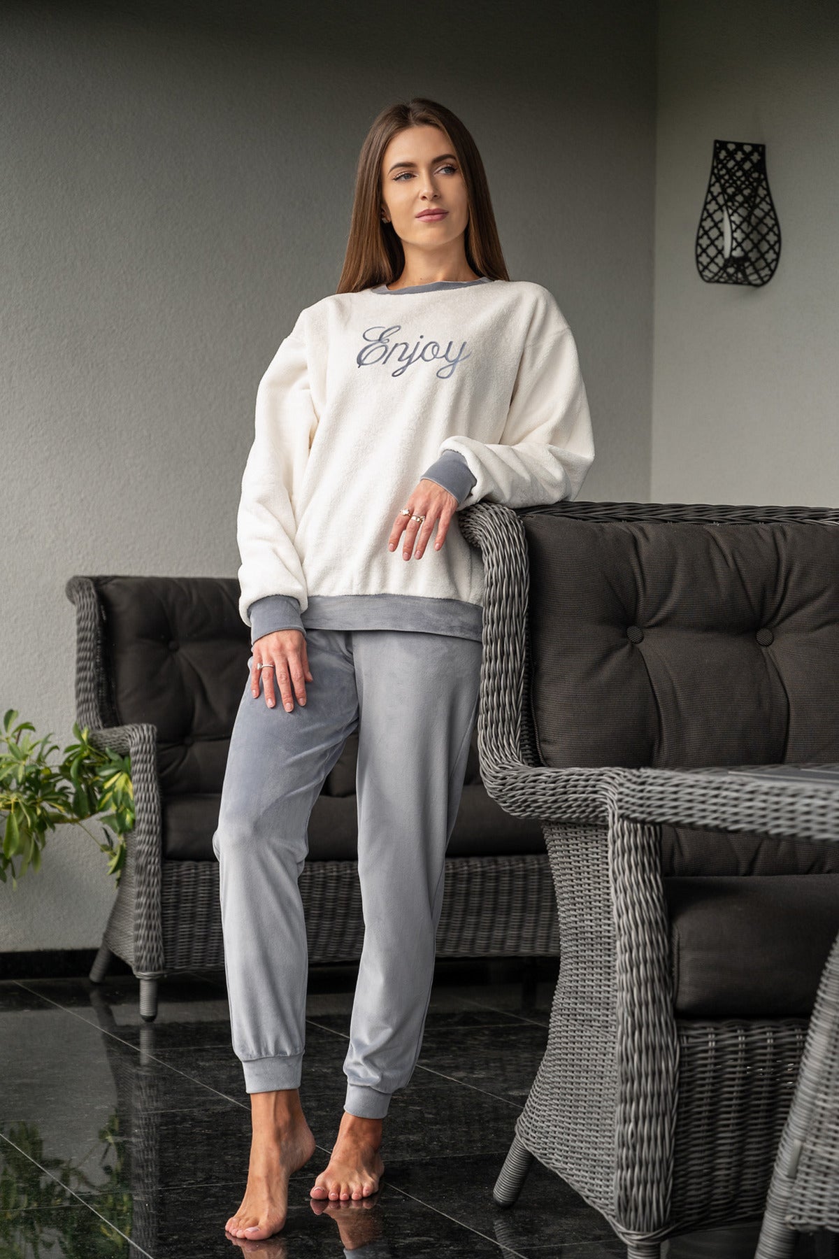 Велюровый комплект для дома 1410 milk