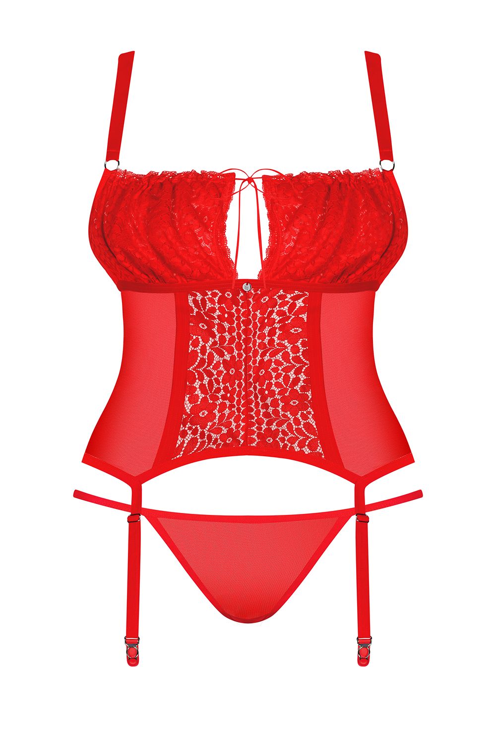 Корсет с кружевными вставками Blossmina red