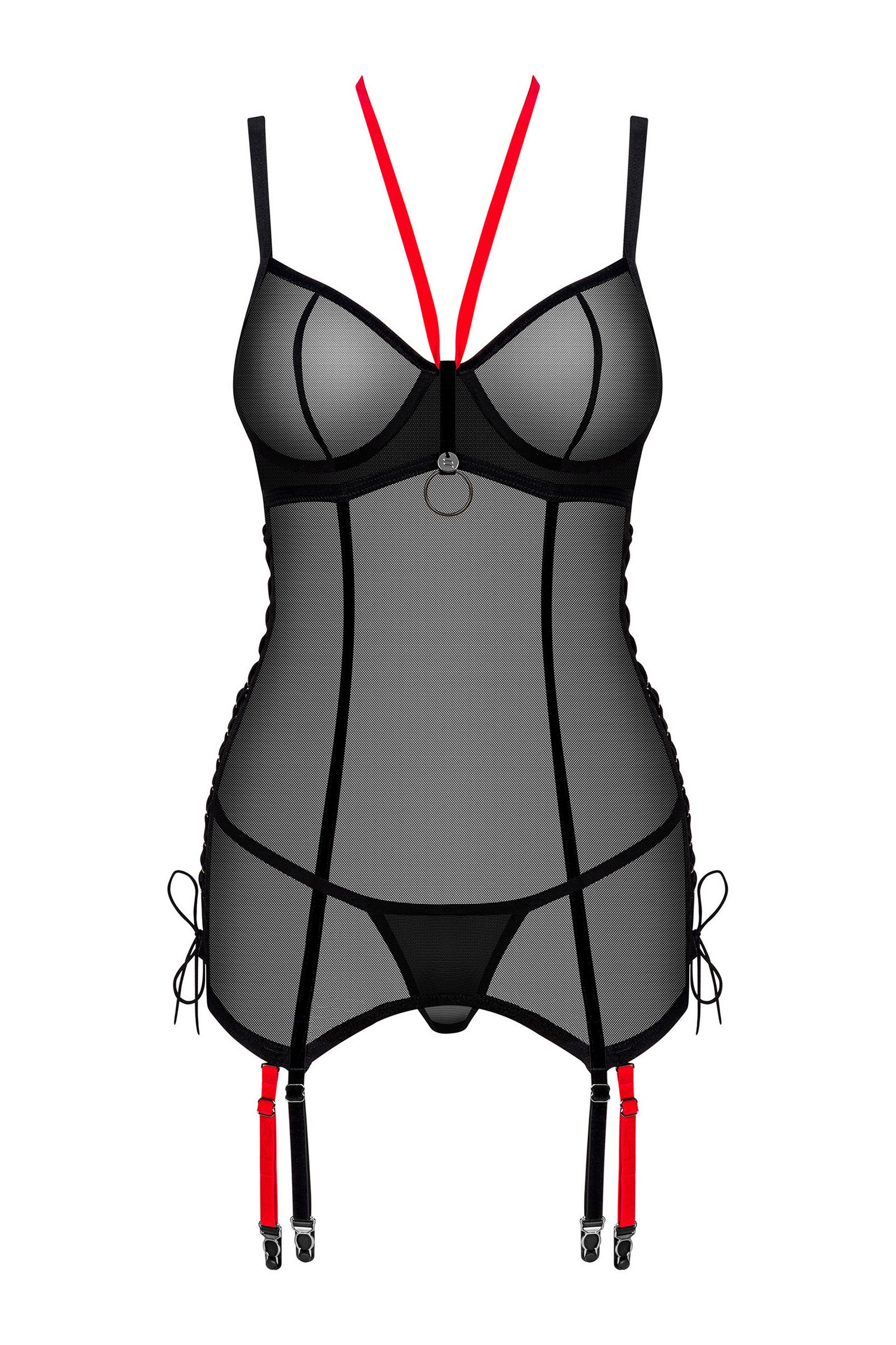 Прозрачный корсет с пажами Glandez