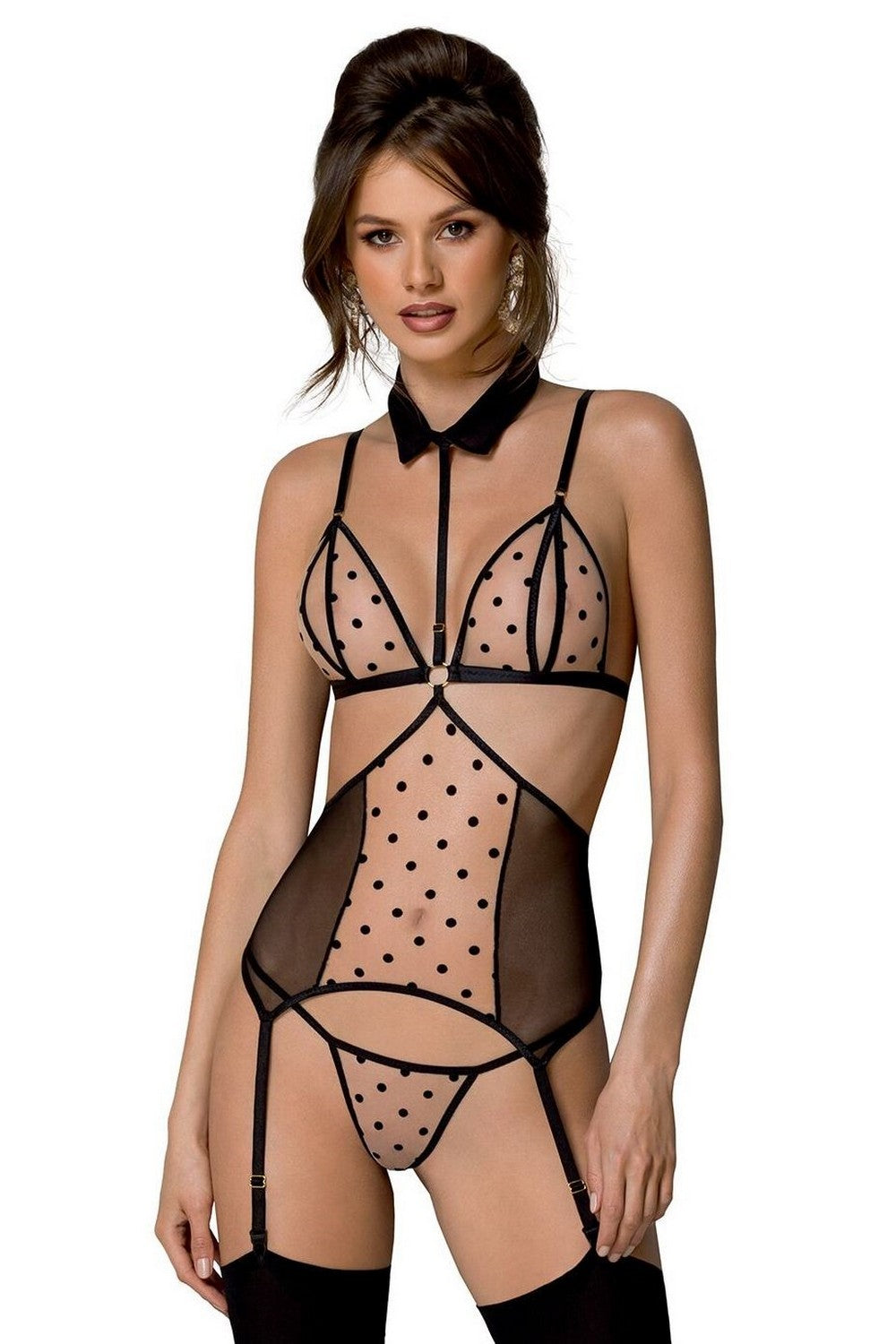 Корсет с декоративным воротничком Dominica beige