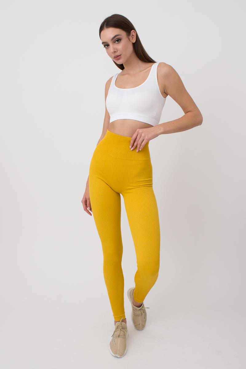 Бесшовные леггинсы в рубчик 1009878 Leggings Rib honey