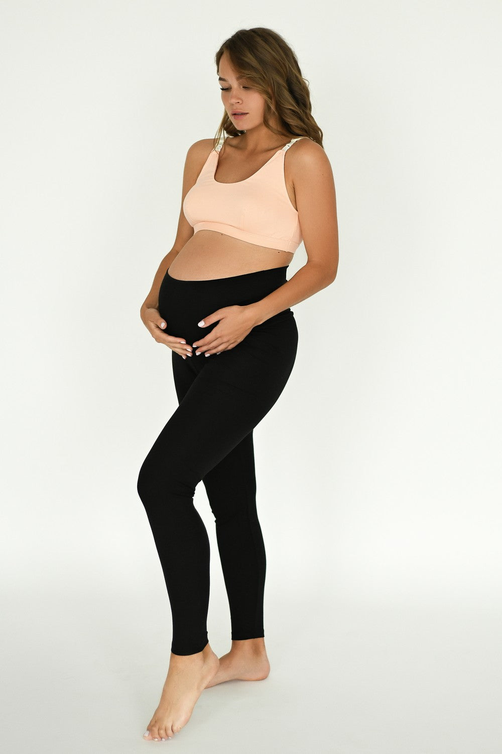 Хлопковые леггинсы для беременных 635