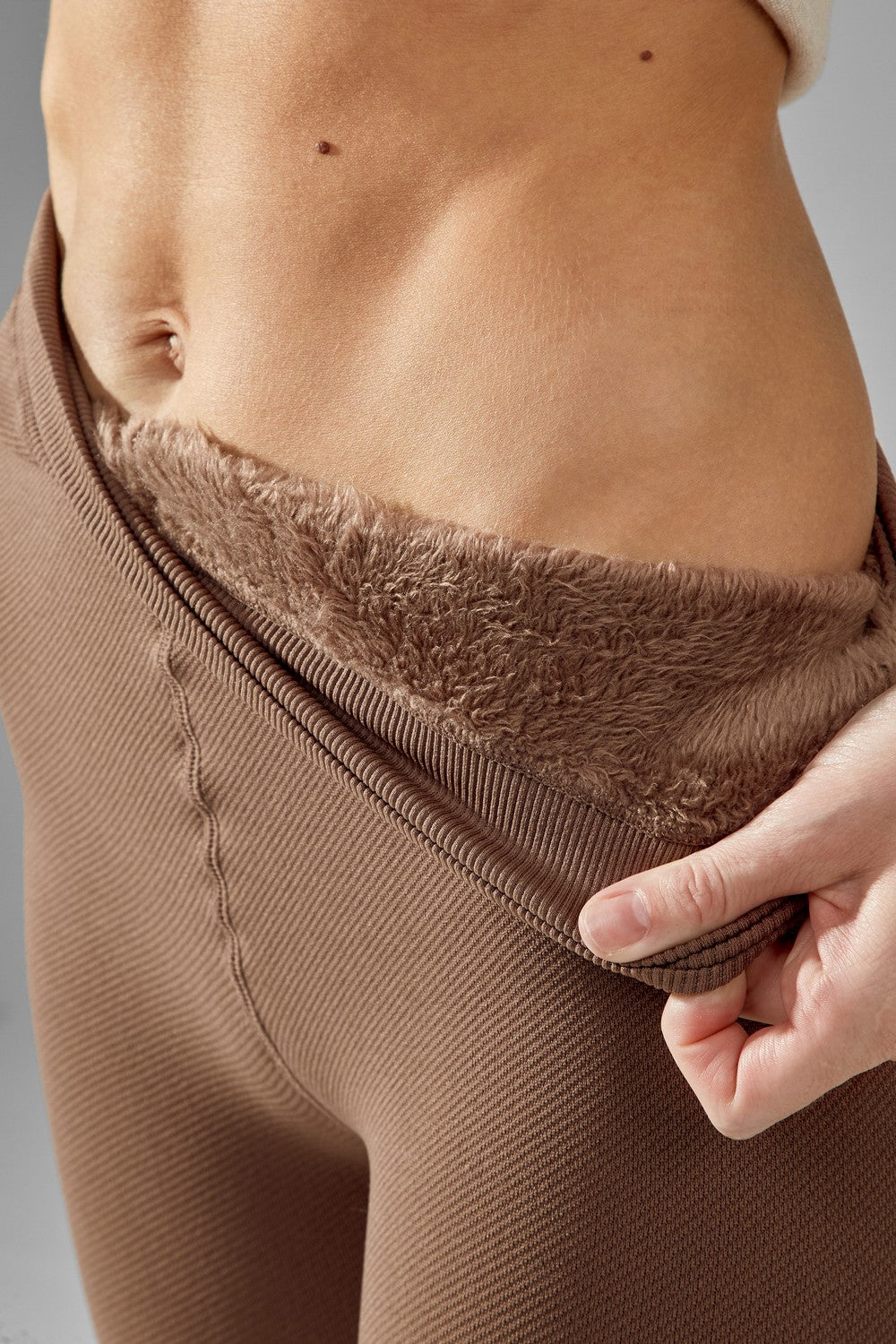 Фактурные леггинсы с начесом 667 Thermo Twill beige