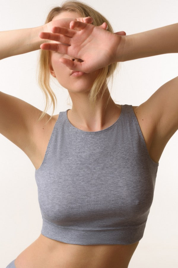 Бра-топ в рубчик L012R Arcelia graphite