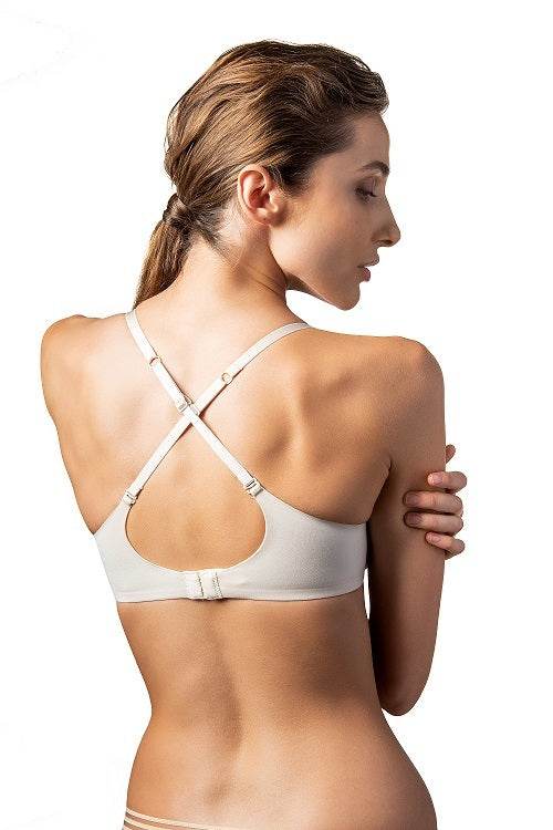 Бесшовный бюстгальтер с тройным push-up L1517A pearl