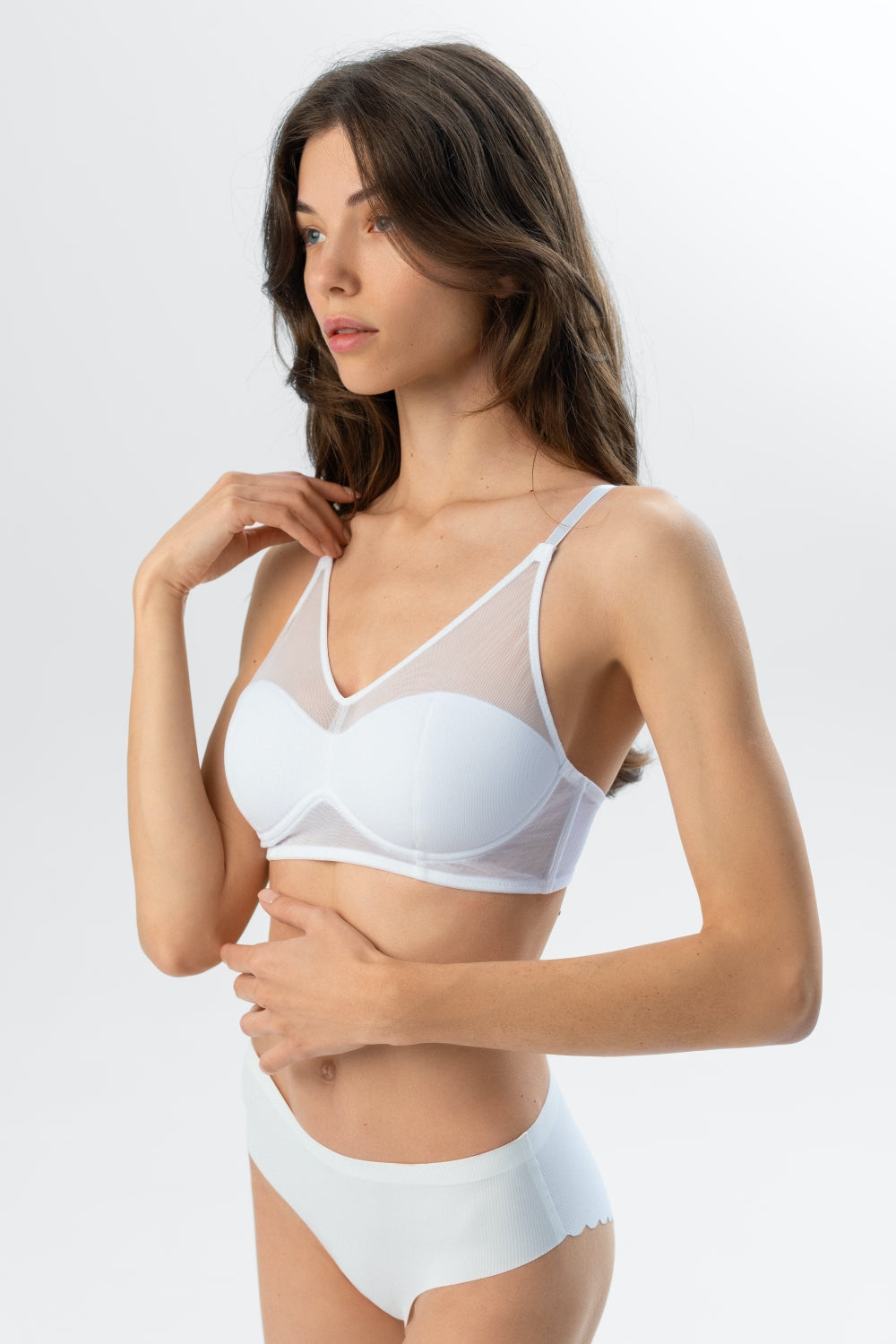 Полудублированный бюстгальтер без косточек L1525A Moncerat white