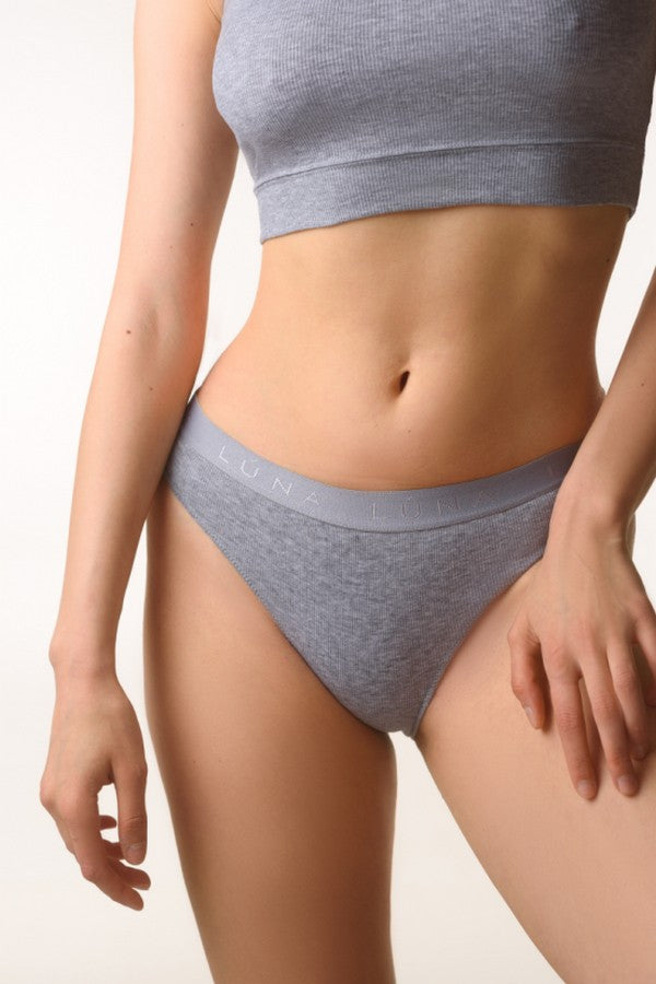 Трусики брифы в рубчик L5146BR Alta graphite