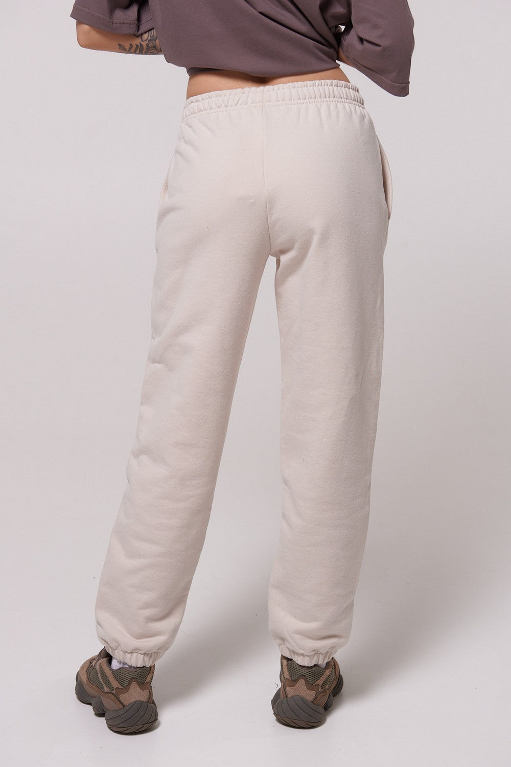Хлопковые джоггеры с карманами LC001j pearl