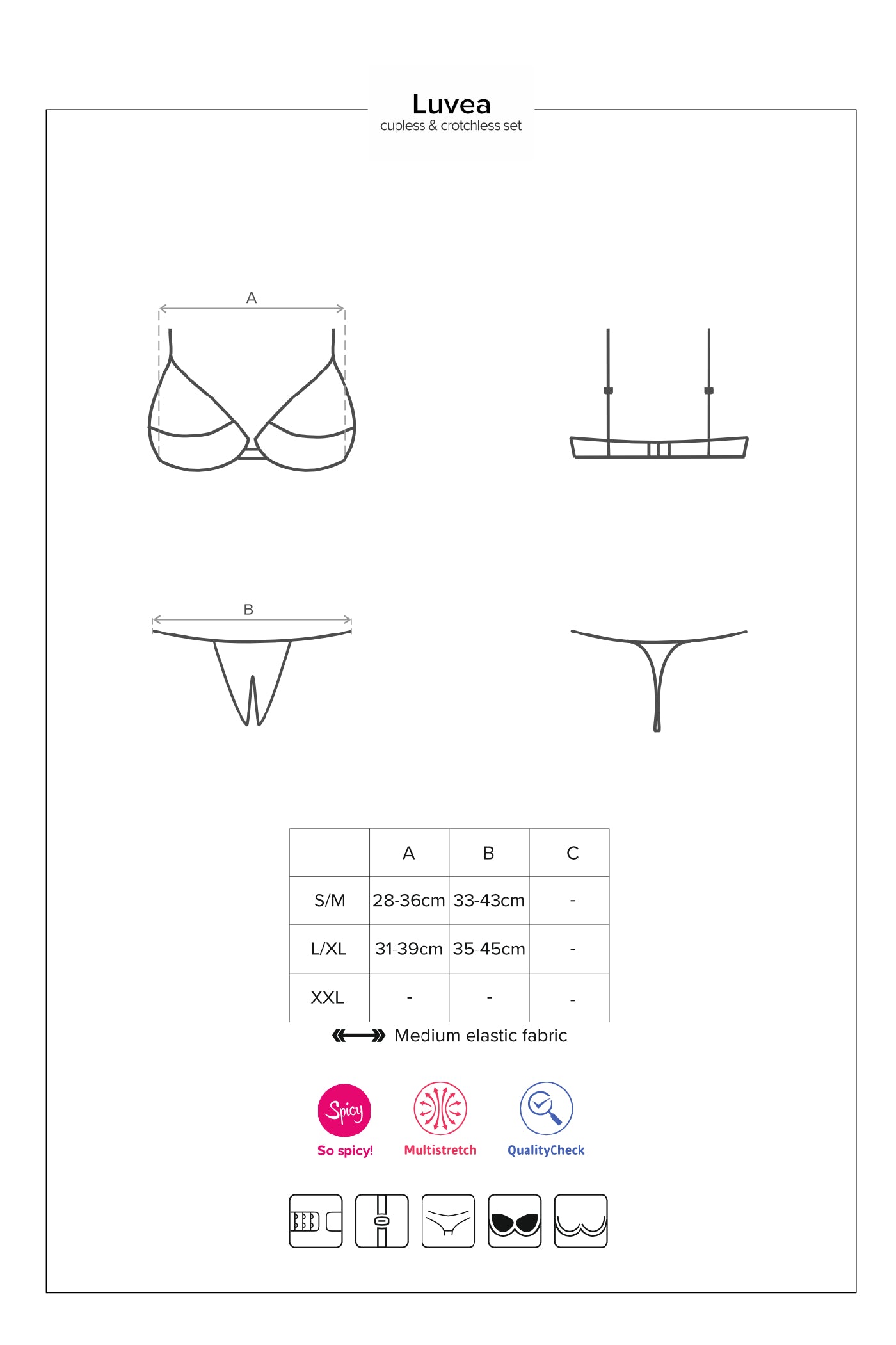 Кружевной комплект с вырезами Luvae