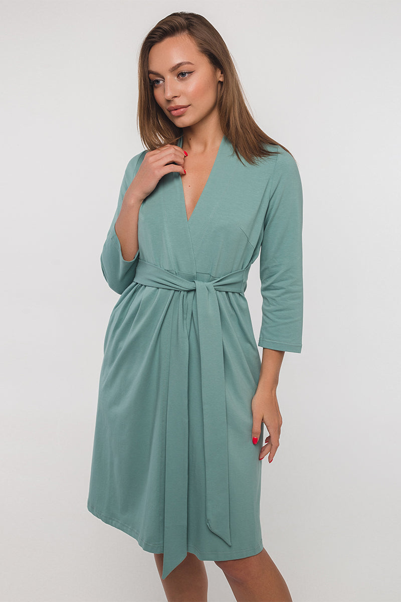 Трикотажный халат для беременных 25310 Rosemary