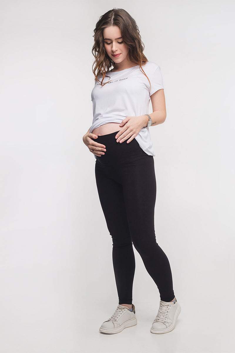 Хлопковые леггинсы для беременных 635