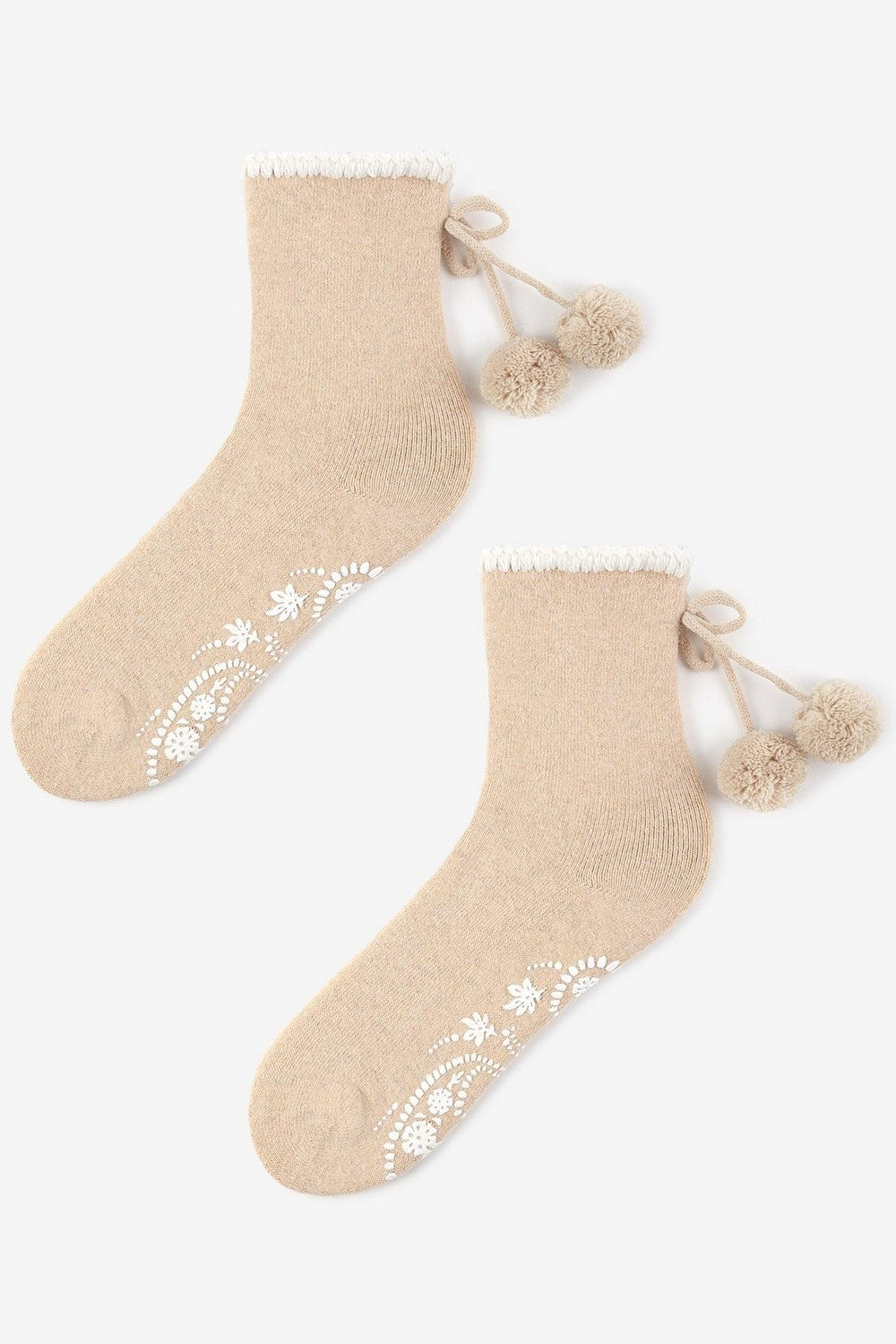 Теплые носки с помпонами X41 Angora ABS Terry