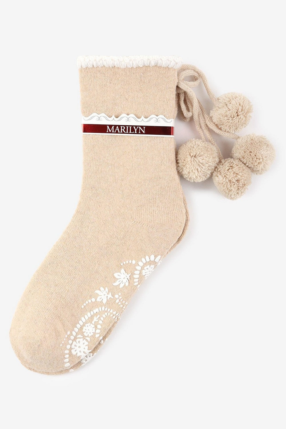 Теплые носки с помпонами X41 Angora ABS Terry