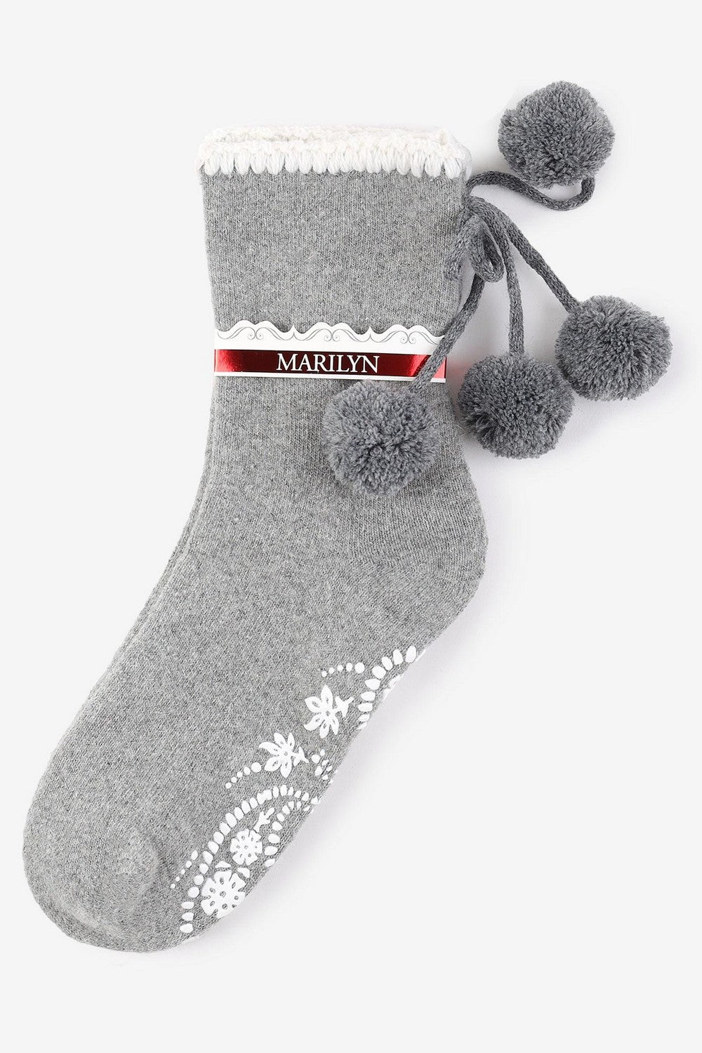 Теплые носки с помпонами X41 Angora ABS Terry