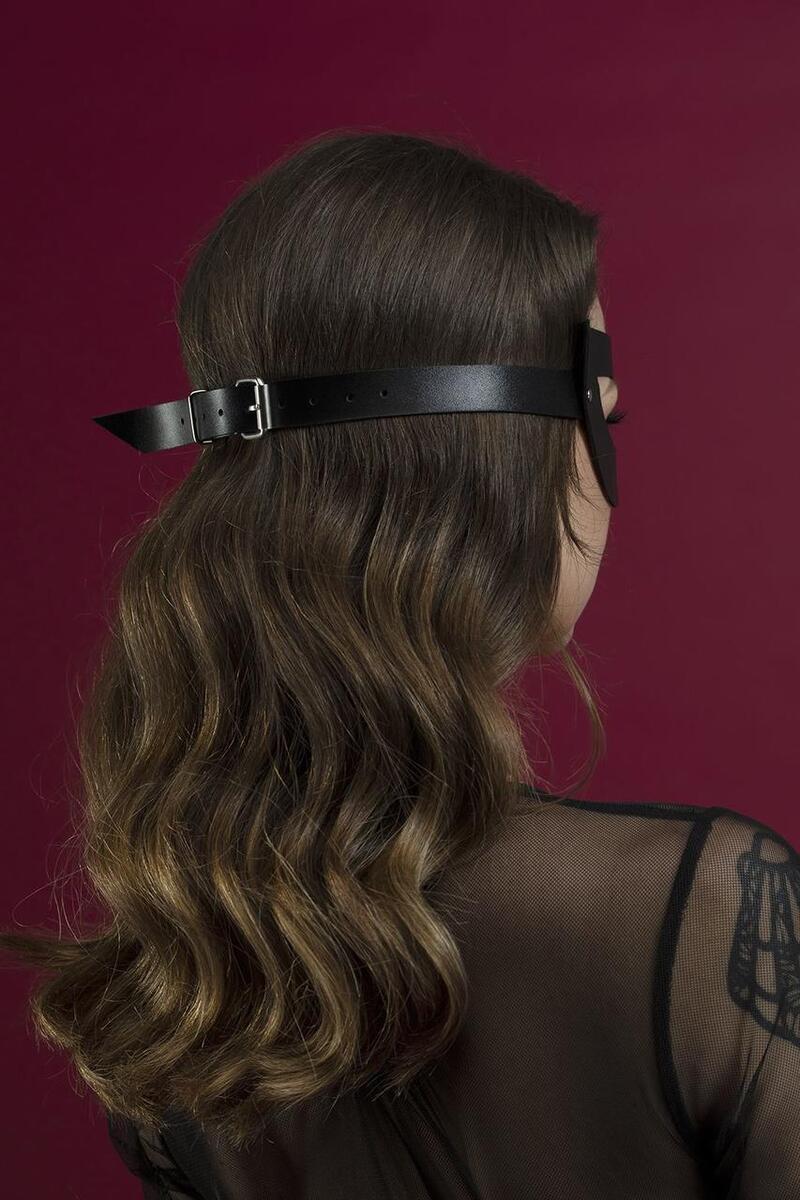 Кожаная маска Mistery mask black