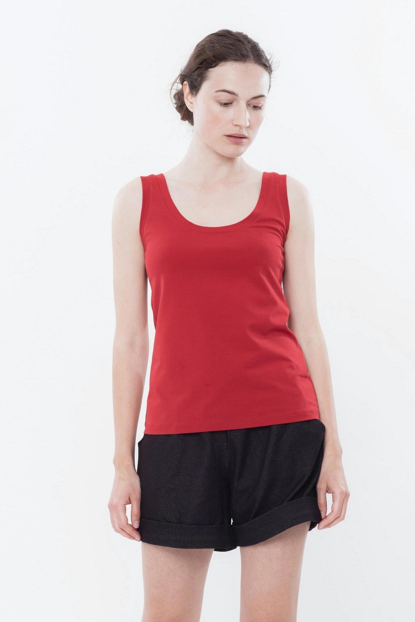 Хлопковая майка 0100 cherry