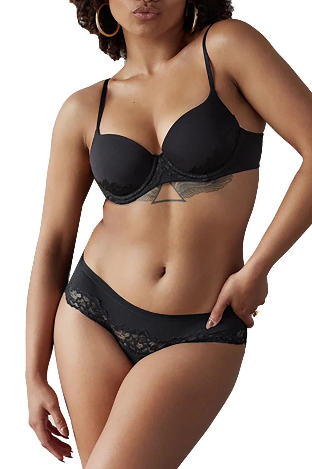 Гладкий хлопковый бюстгальтер Simply Me 2211612 black