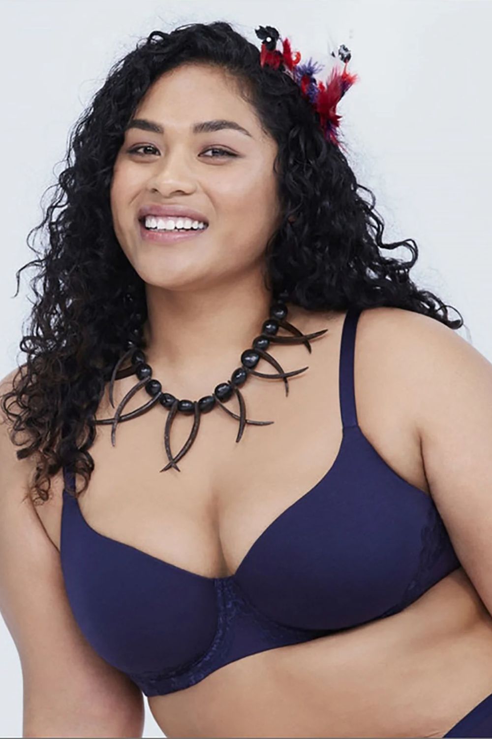 Гладкий хлопковый бюстгальтер Simply Me 2211612 evening blue