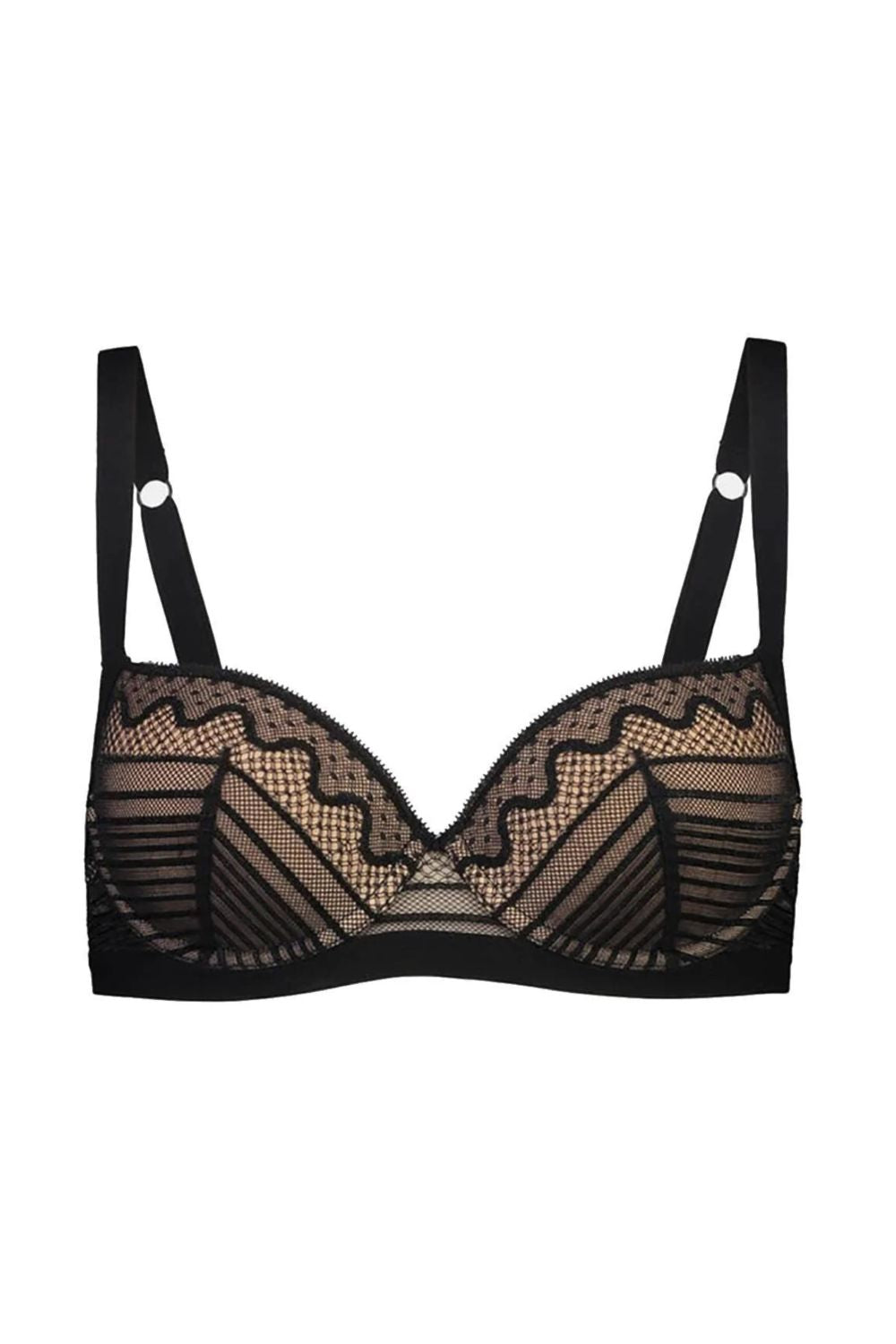 Кружевной бюстгальтер балконет Be Strong 231648 black/beige